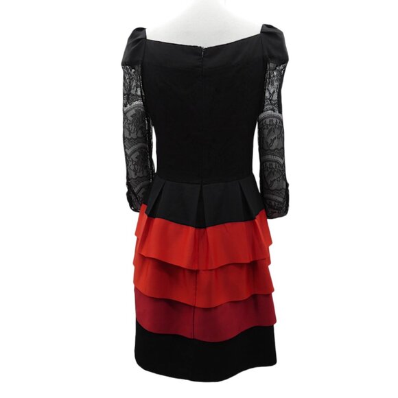 Gothic Lace Tiered Ribbon Dress XL – Whimsigoth Wednesdaycore Homecoming - Picture 2 of 10